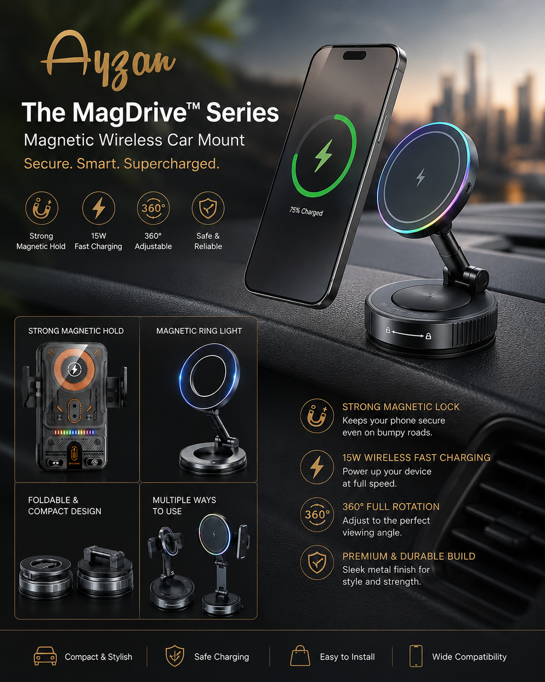 Best Magnetic Car Mounts 2026 | Ayzan MagDrive